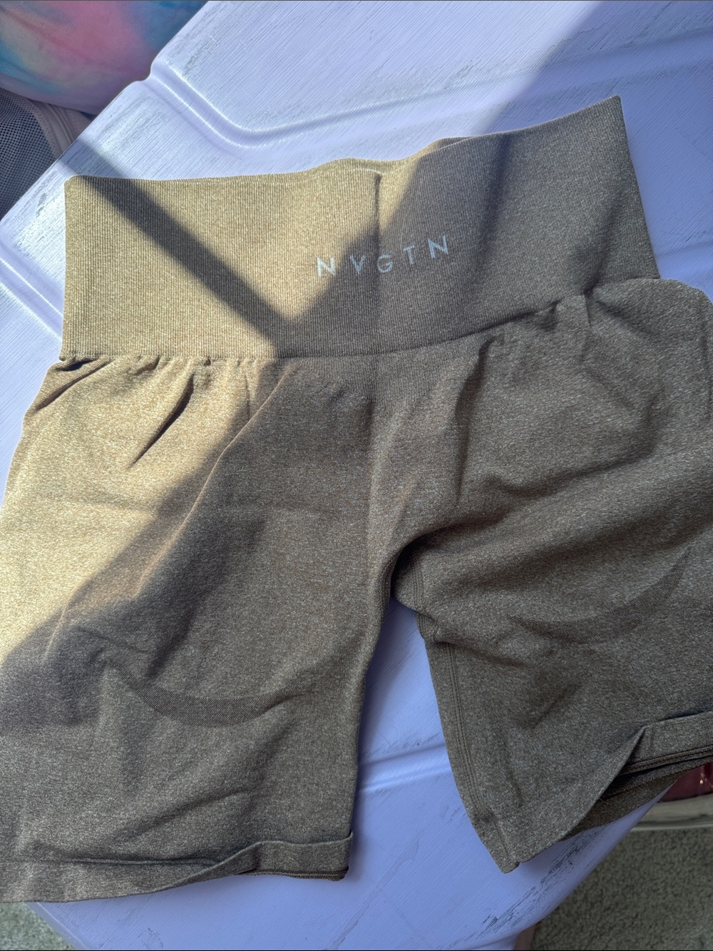 NVGTN Olive High-Waist Athletic Bike Shorts